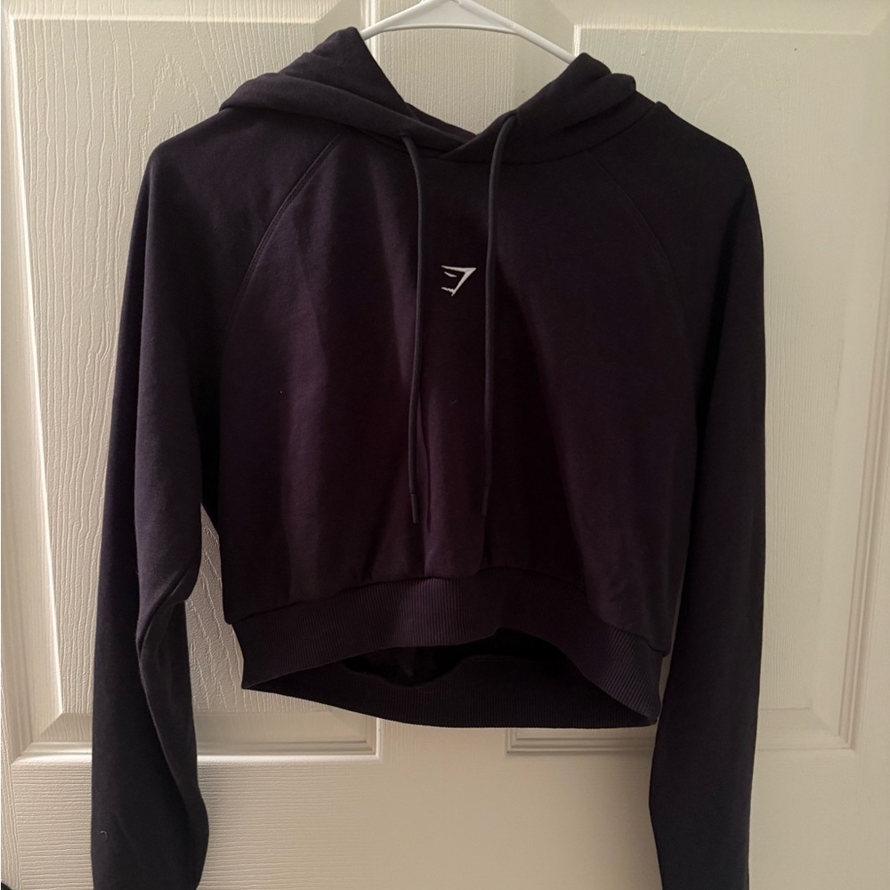 Gymshark Cropped Hoodie - Black
